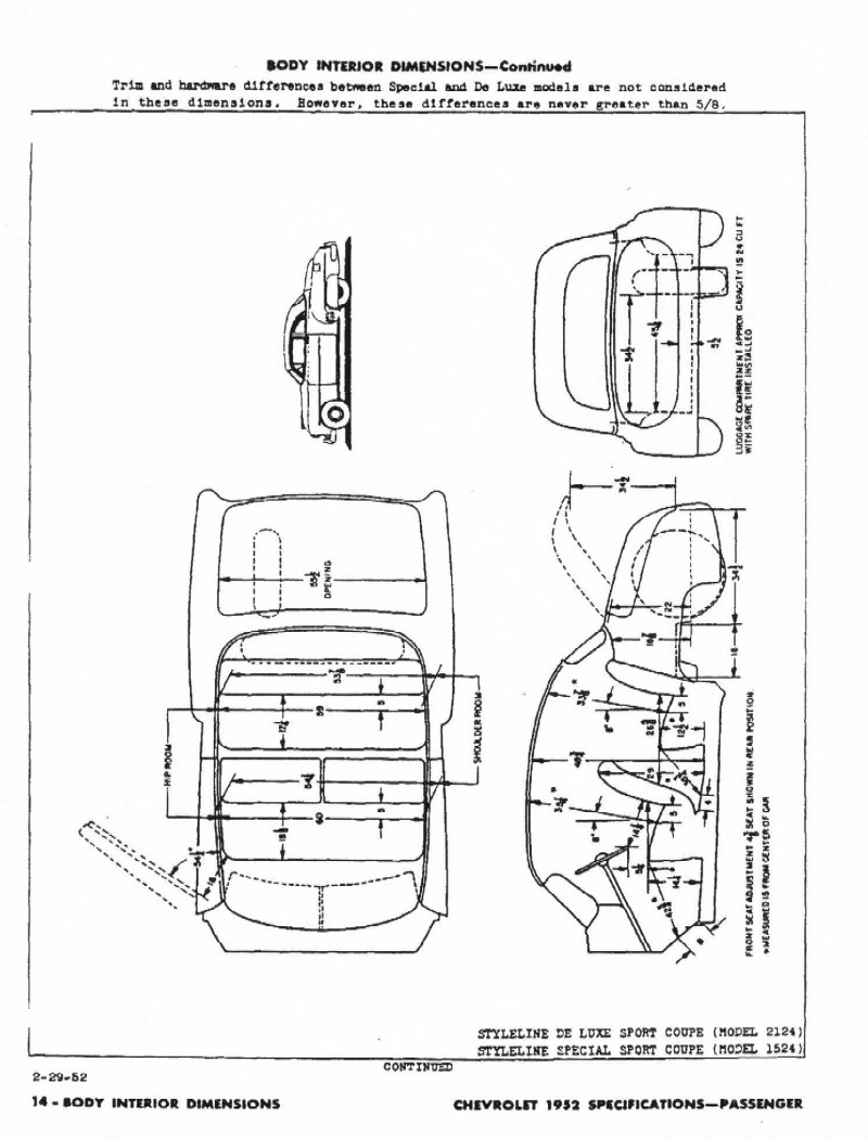 1952 Chevrolet Specifications Page 31